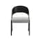 Armen Living Polly Mid-Century Gray Upholstered Dining Chairs in Black Finish, PK2 LCPLSIGRBL - alternate 4